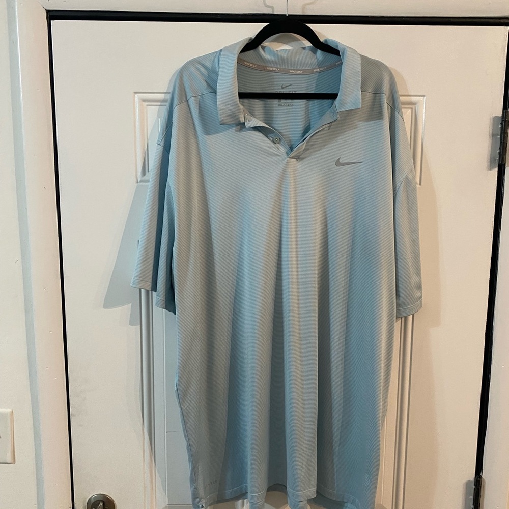 Nike drifit golf polo 4xl great condition light blue